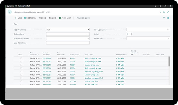 Schermata VarHub Electronic Invoicing Schermata VarHub Electronic Invoicing